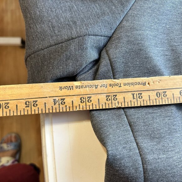 Mercer + Mettle Womens Slate Grey Blazer 2X Career Wear One Button Retro Style - Picture 4 of 8